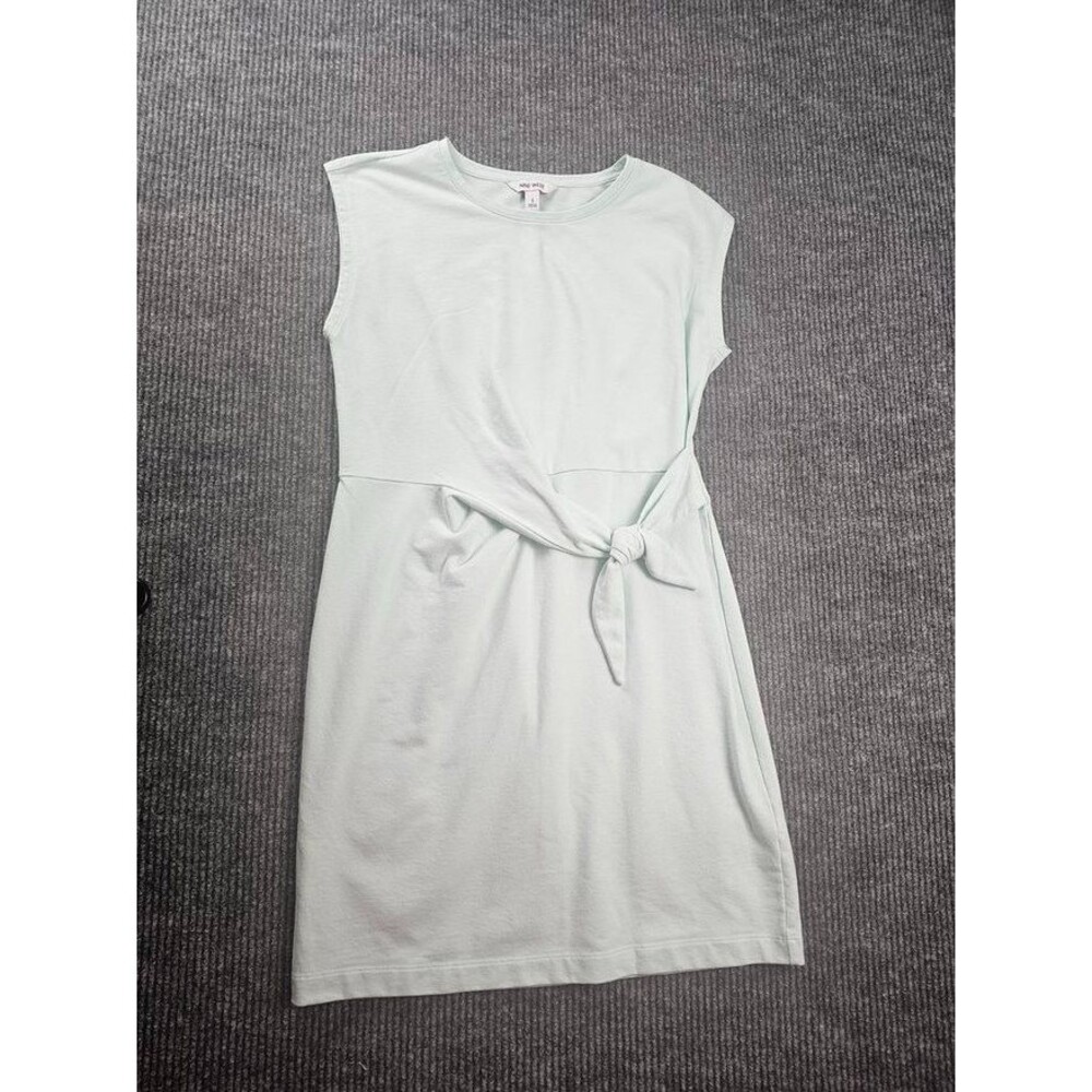 NINE WEST CASUAL STRETCH DRESS Womens S Short Sleeve Light Blue  Summer Beachy